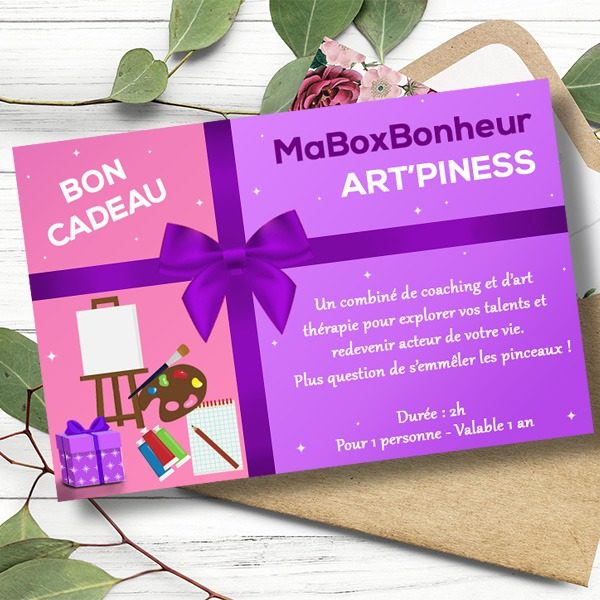 Bon cadeau Art'piness (Initiation artistique et Art-thérapie)